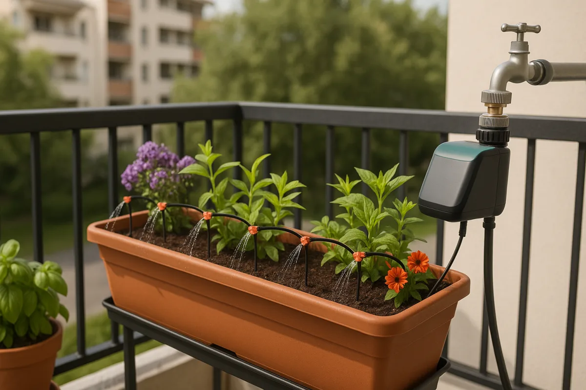Irrigazione automatica da balcone: soluzione pratica che risolve il problema delle vacanze