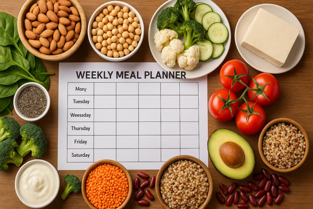 Dieta vegetariana equilibrata settimanale: schema pratico per evitare carenze senza fatica