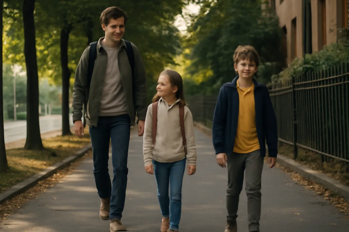Camminare ogni giorno con i figli: il percorso che rende l'abitudine davvero costante