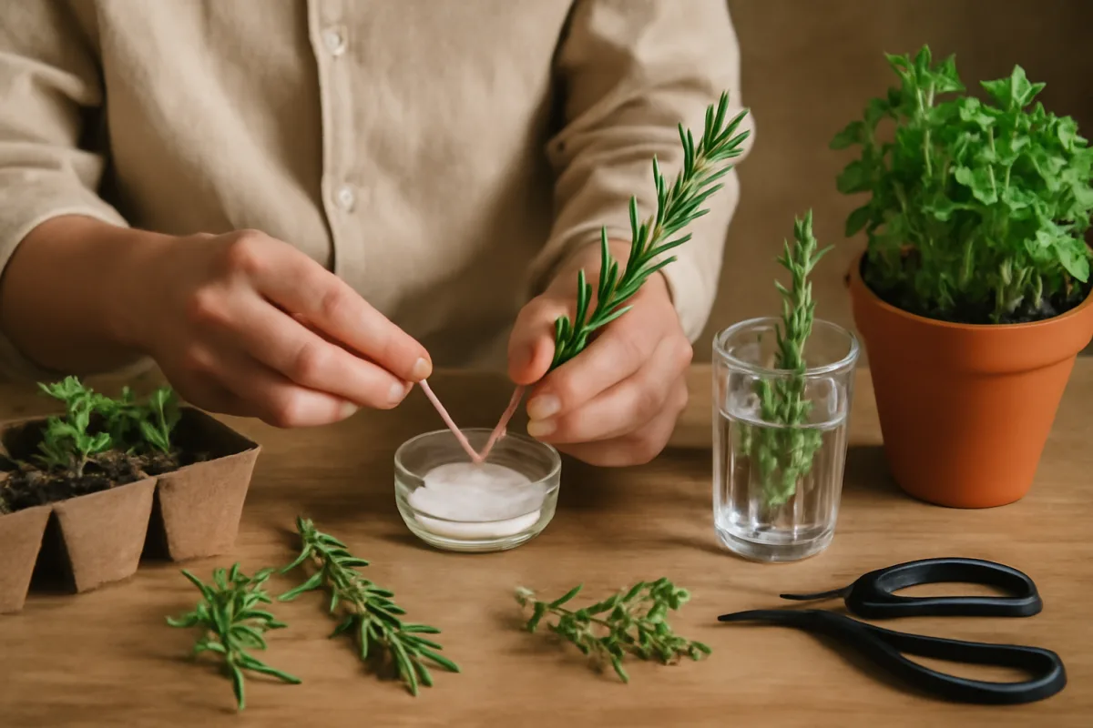 Moltiplicare le piante aromatiche per talea: il passaggio che fa attecchire meglio