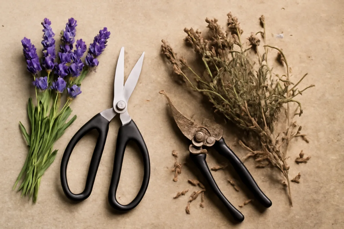 Attrezzi per la potatura della lavanda: la differenza tra forbici pulite e pianta rovinata